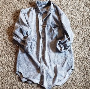 80's Vintage 100% Cotton denim button up